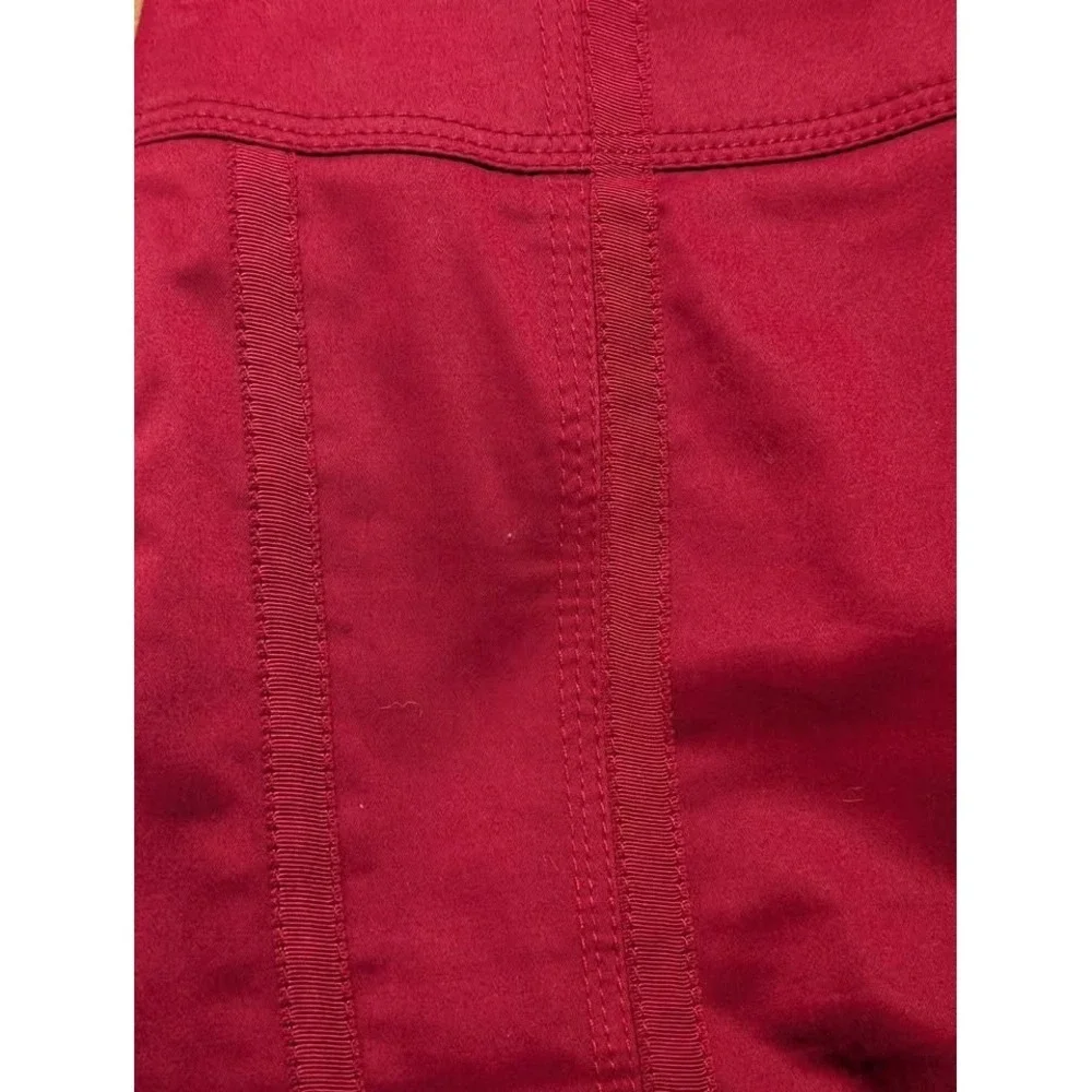 White House Black Market Red Pencil Skirt Size 4 – Fitted Structured Back Zip - Picture 3 of 6
